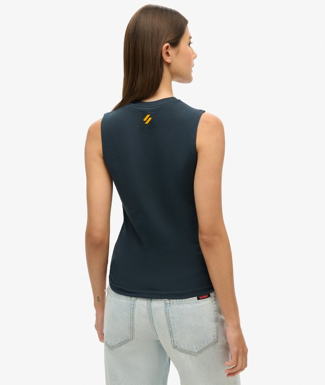 Sport Luxe Graphic Fitted Tank Top
