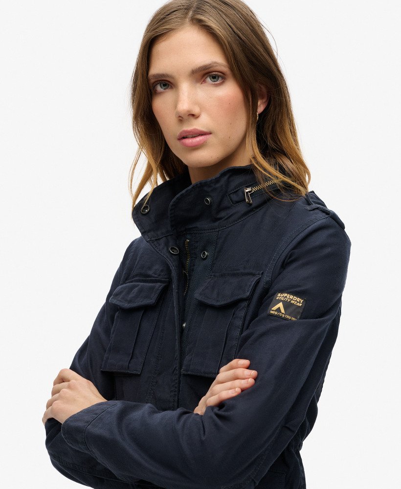 womens Vintage M65 Jacket in Eclipse Navy | Superdry US