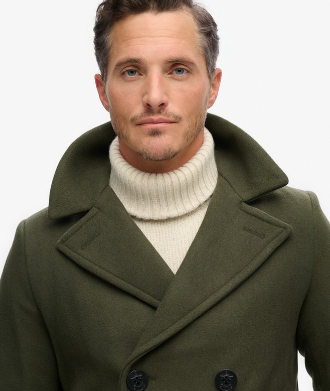 The Merchant Store - Wool Blend Pea Coat