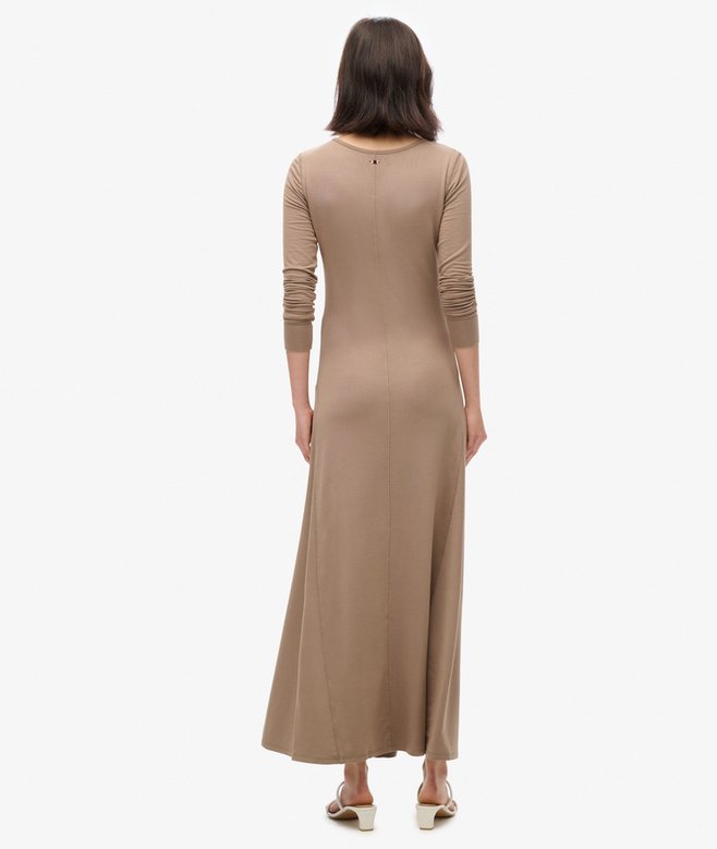 Half Button Midi Dress