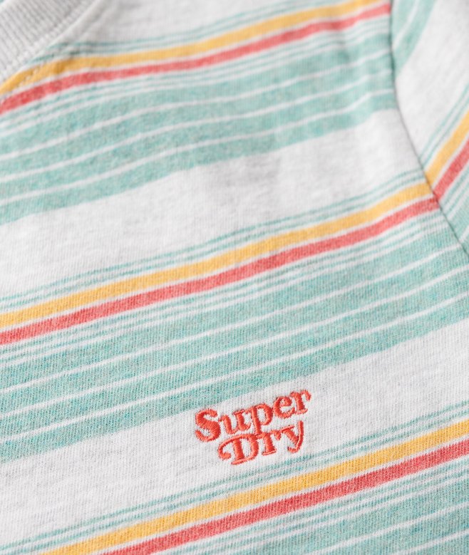 Vintage Stripe Crop T-Shirt