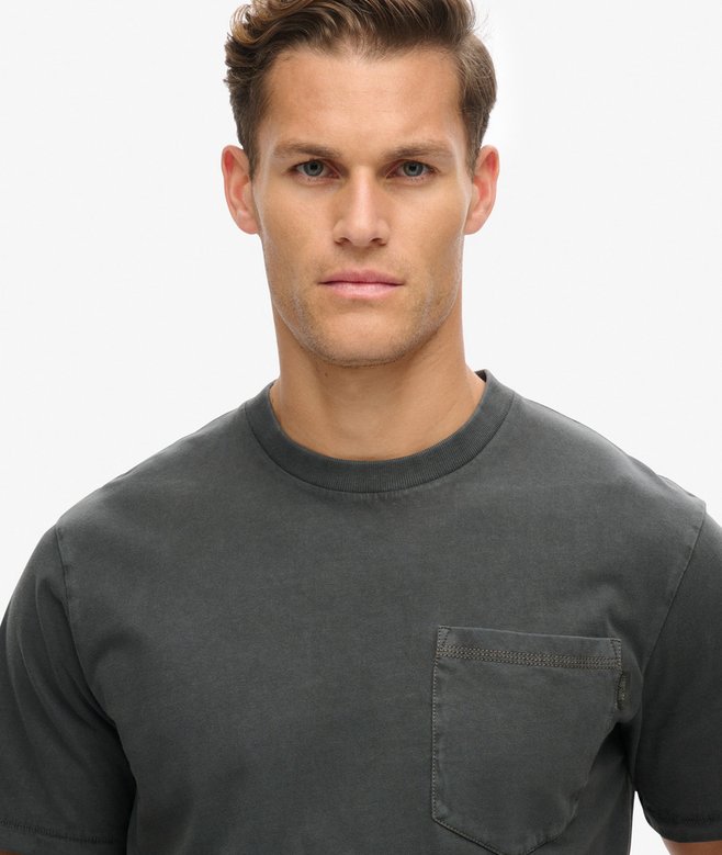 Contrast Stitch Pocket T-Shirt