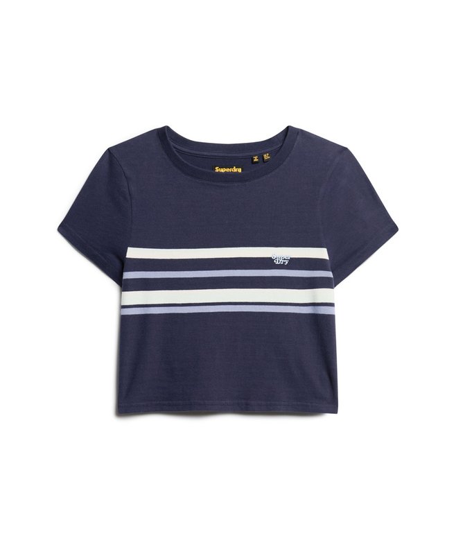 Vintage Stripe Crop T-Shirt