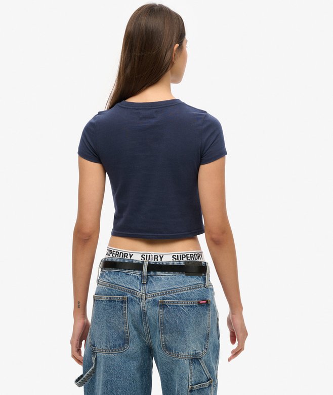 Vintage Stripe Crop T-Shirt