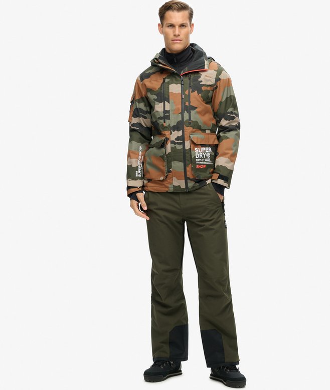 Giacca da sci Ultimate Rescuetroops camo green da Uomo Superdry