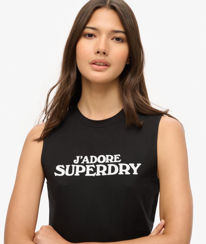 Sport Luxe Graphic Fitted Tank Top