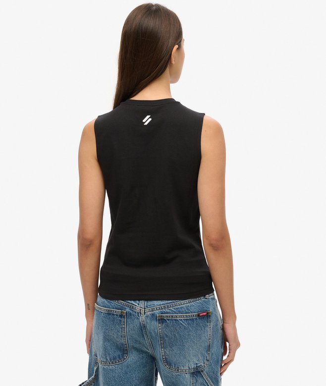 Sport Luxe Graphic Fitted Tank Top