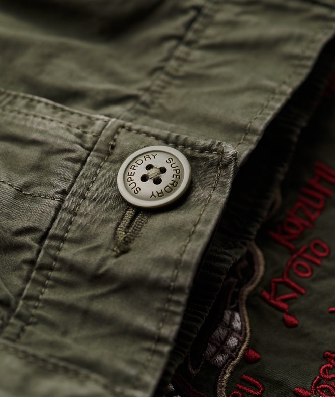 Low Rise Embroidered Cargo Pants