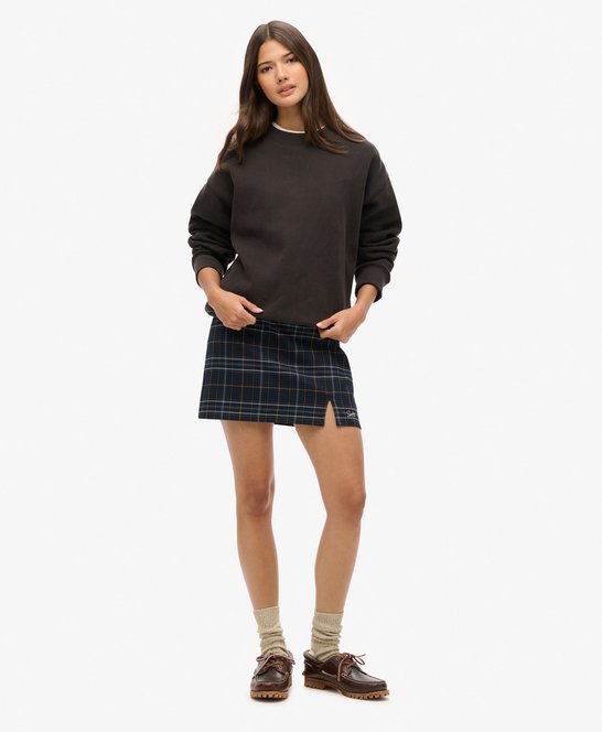 Superdry & Co Jupe trapèze - blue check/bleu - ZALANDO