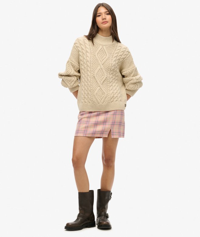 Check Mini Skirt