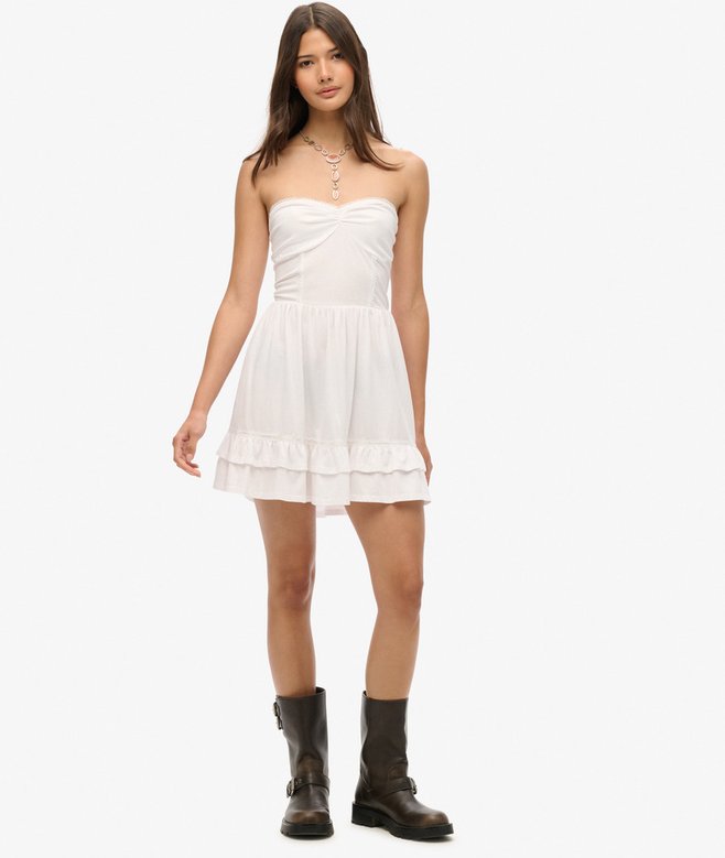 50s Lace Bandeau Mini Dress