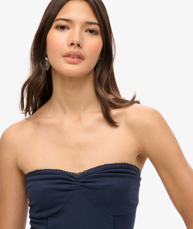 50s Lace Bandeau Mini Dress