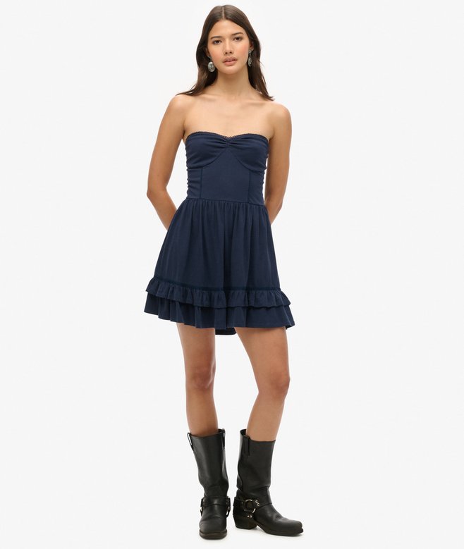 50s Lace Bandeau Mini Dress