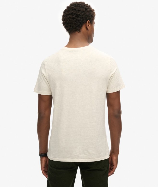 Crew Neck Slub Short Sleeved T-shirt