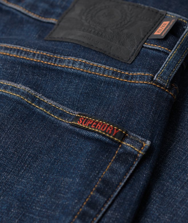 mens Organic Cotton Vintage Slim Straight Jeans in Jefferson Ink