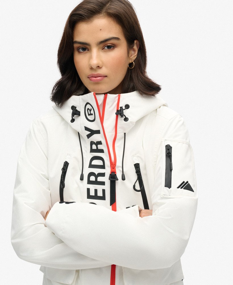 womens Hooded Ultimate SD-Windcheater Jacket in OPTIC | Superdry US
