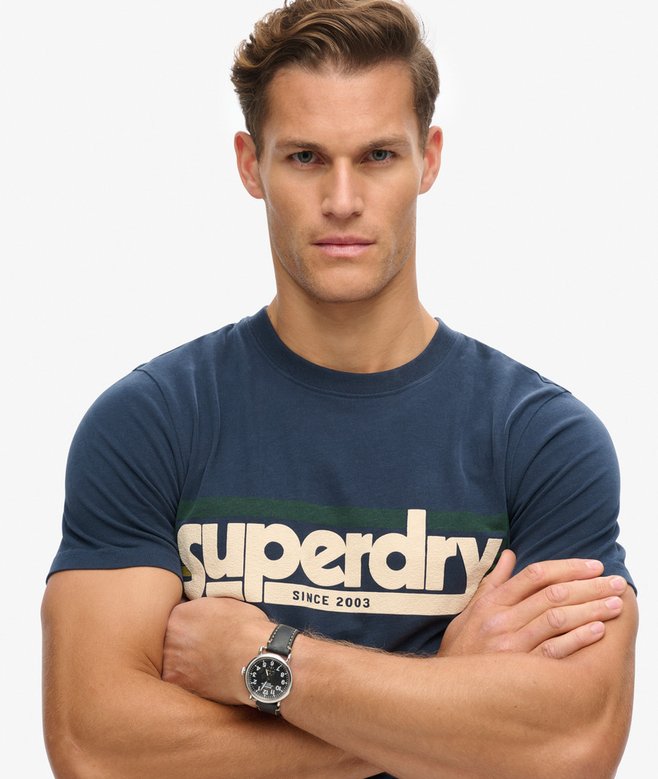 Terrain Striped Logo T-Shirt