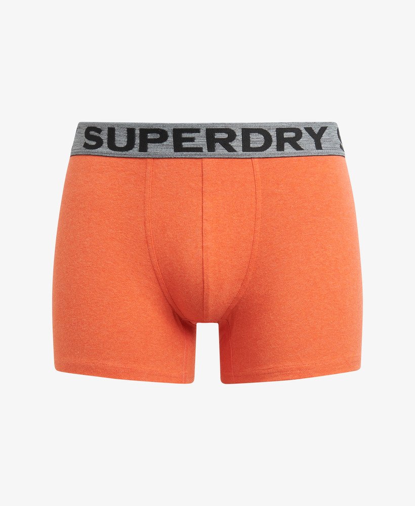 mens Boxer Triple Pack in Black/Bright Orange Marl/NOOs Grey Marl
