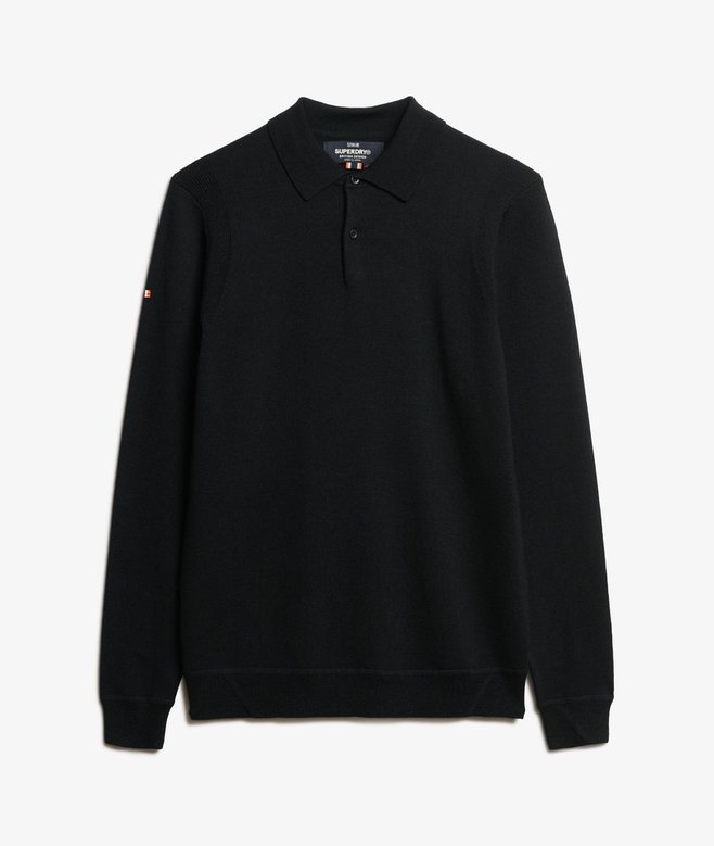 Merino Long Sleeve Polo Jumper