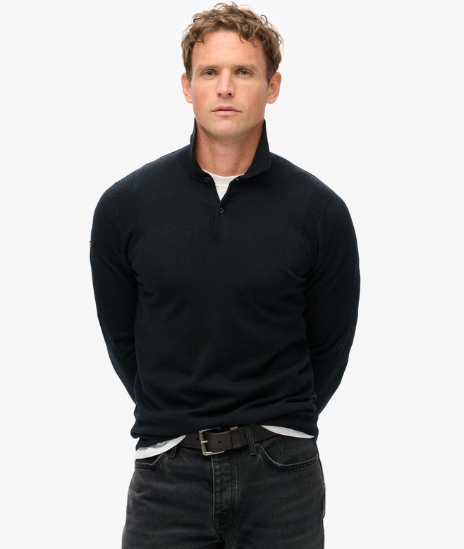 Merino Long Sleeve Polo Jumper