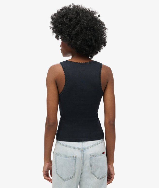Athletic Essentials Lace Trim Vest Top