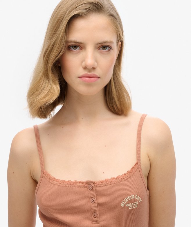 Athletic Essentials Button Down Cami Top