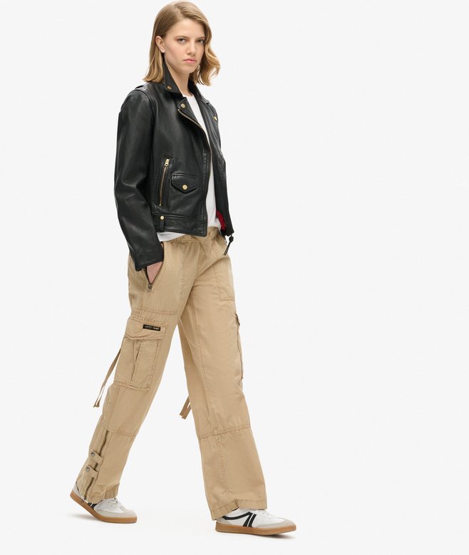 Vintage Low Rise Elastic Cargo Pants