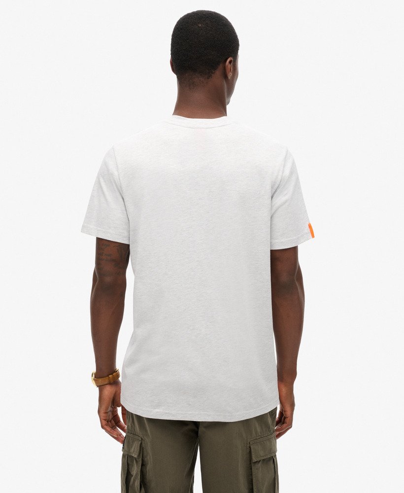 mens Osaka 6 Marl Standard T-Shirt in Glacier Grey Marl | Superdry