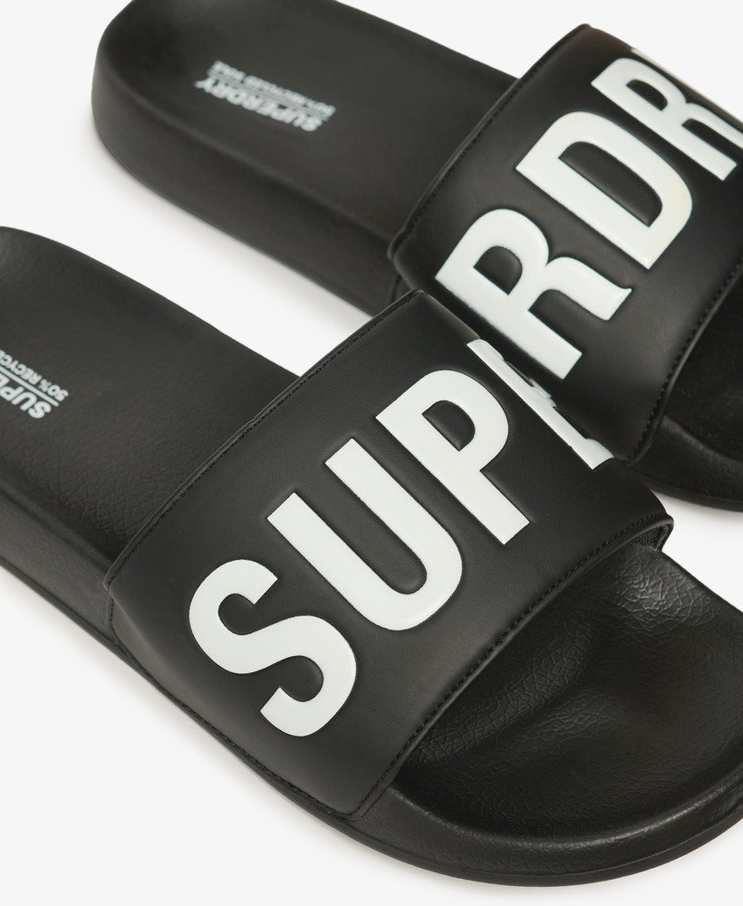 mens Core Pool Sliders in BLACK/WHITE | Superdry US