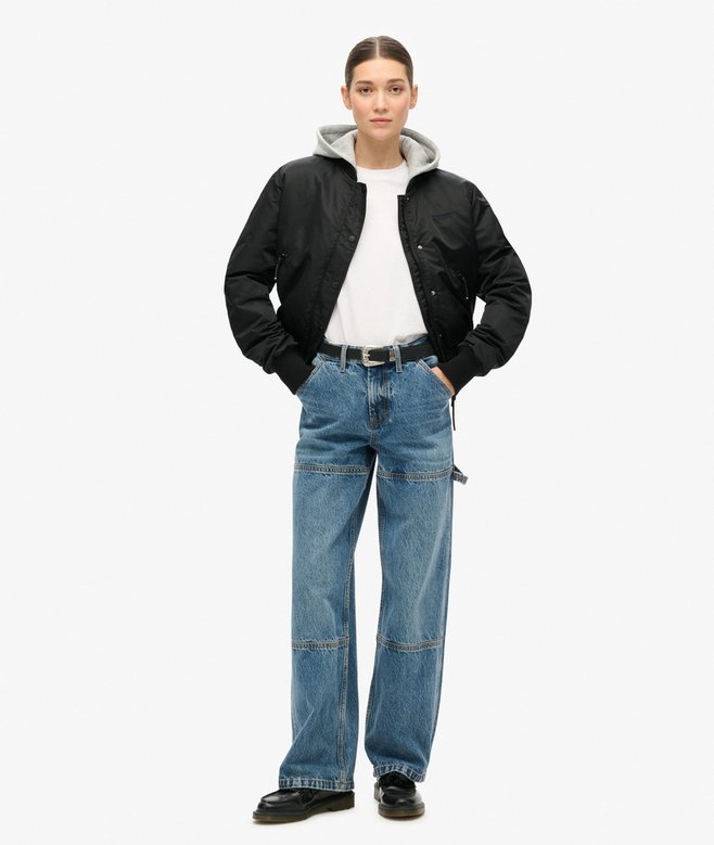 Mid Rise Denim Carpenter Jeans
