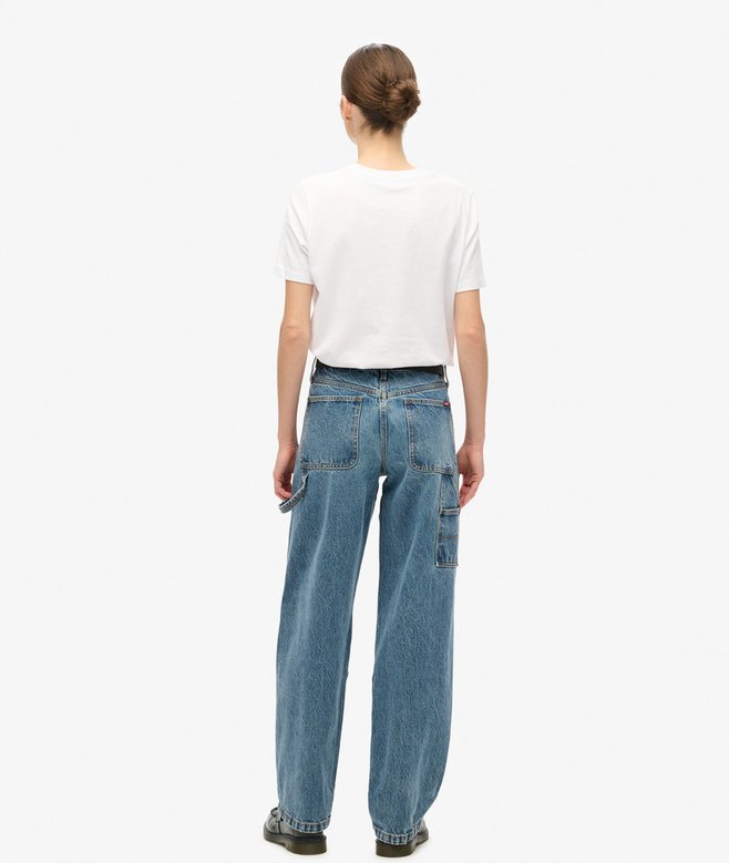Mid Rise Denim Carpenter Jeans