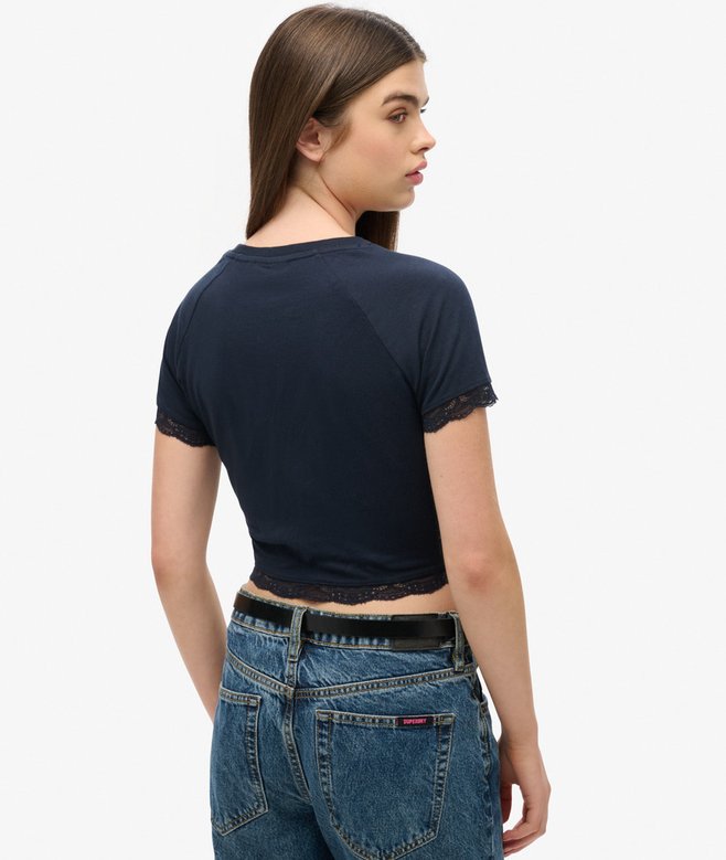 90s Lace Trim T-Shirt