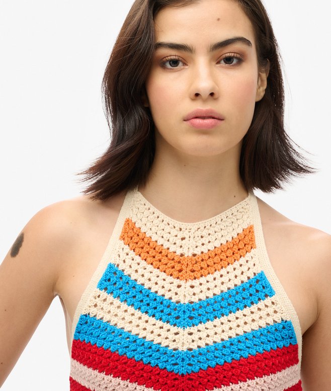 Hanky Hem Halter Crochet Top
