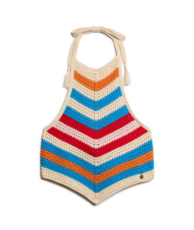 Hanky Hem Halter Crochet Top