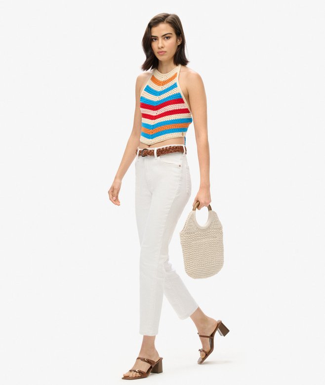 Hanky Hem Halter Crochet Top