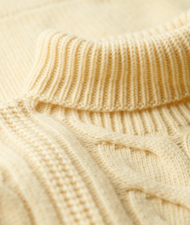 The Merchant Store - Cable Roll Neck Jumper