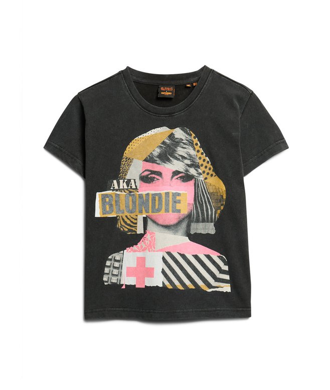 Blondie Oversized Band T Shirt Dress Womens Blondie X Superdry