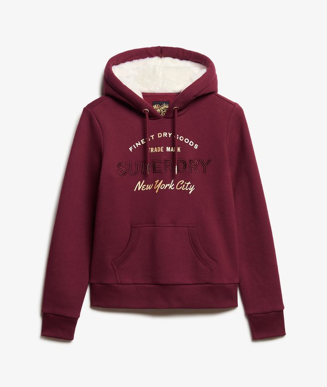 Luxe Metallic Logo Hoodie