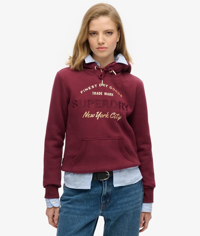Luxe Metallic Logo Hoodie