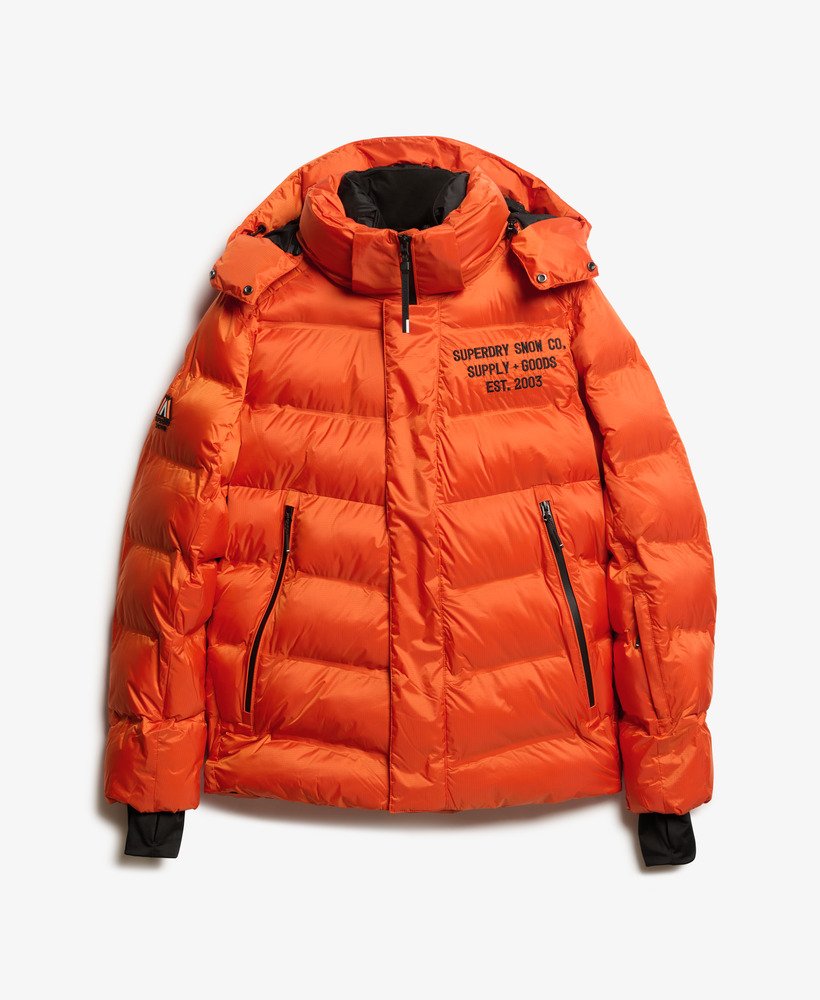 mens Ski Sport Puffer Jacket in Flame Orange | Superdry CA-EN
