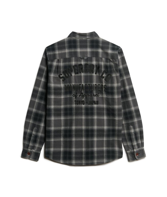 Embroidered Check Overshirt