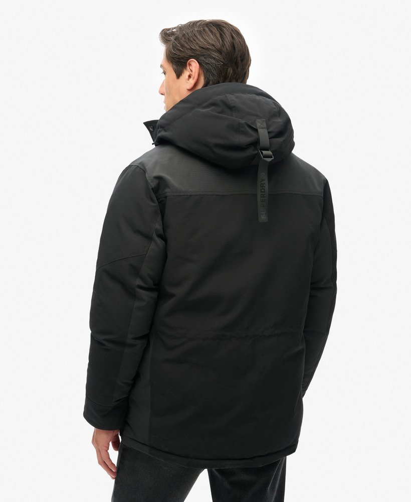mens Everest Tactical Parka Jacket in JET BLACK | Superdry US