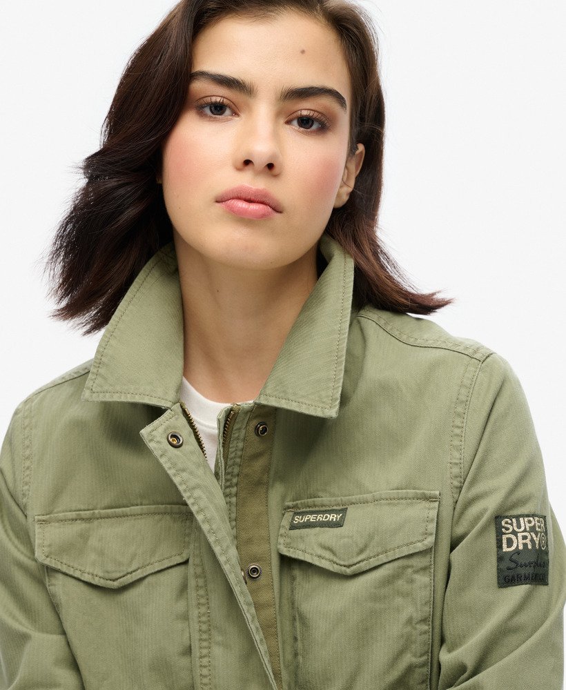 womens Military M65 Jacket in Wild Khaki | Superdry US