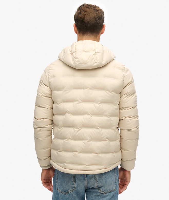Superdry Mens Cream Puffer Jacket SUPERDRY MALE PUFFER OFF WHITE