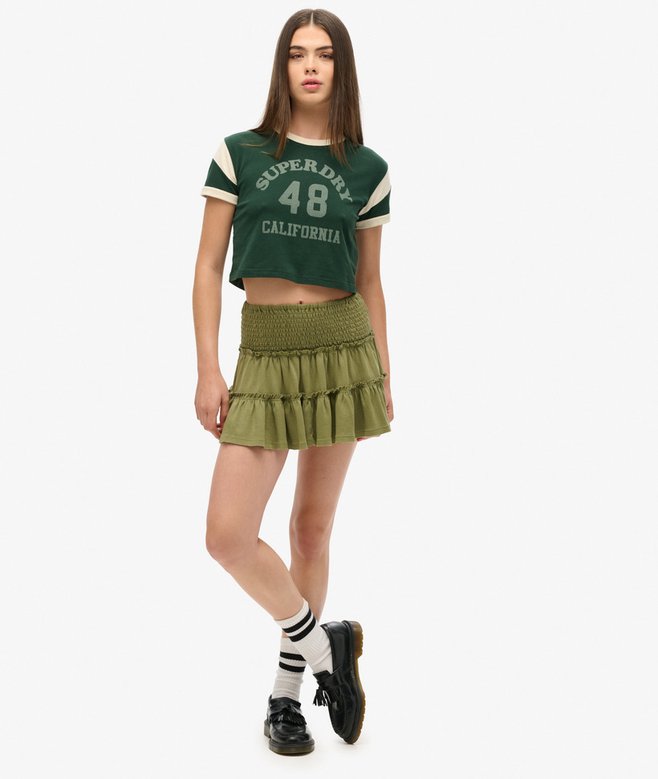 Mini Jupe En Jean Olive Hurley Taille Junior 3, Occasion Très Bon état, Style Décontracté
