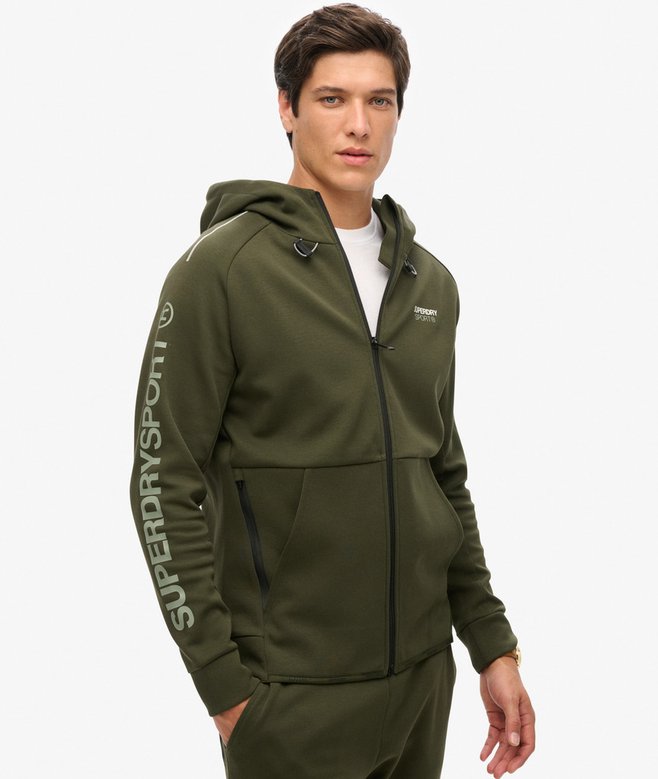 Sport Tech Logo Loose Zip Hoodie