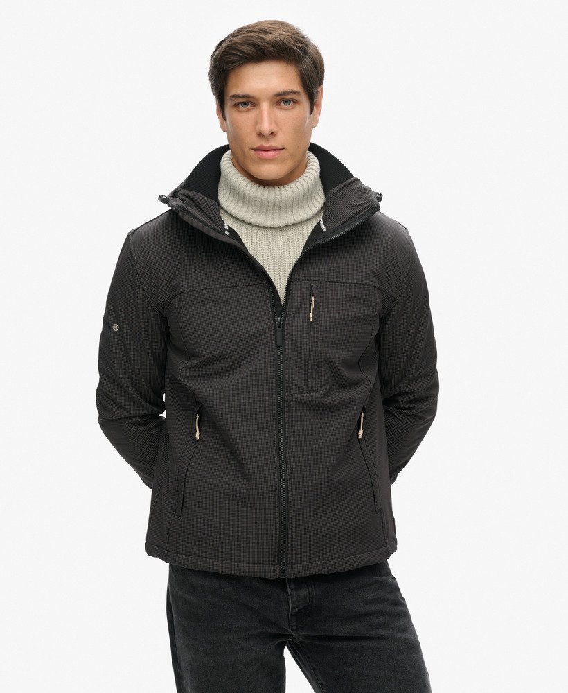 mens Hooded Ripstop Trekker Jacket in Black | Superdry UK