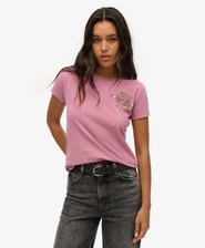 Tattoo Rhinestone Fitted T-Shirt