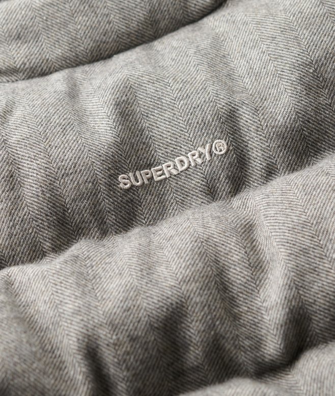 Tweed Puffer Boxy Jacket