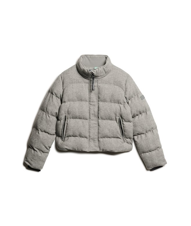 Tweed Puffer Boxy Jacket